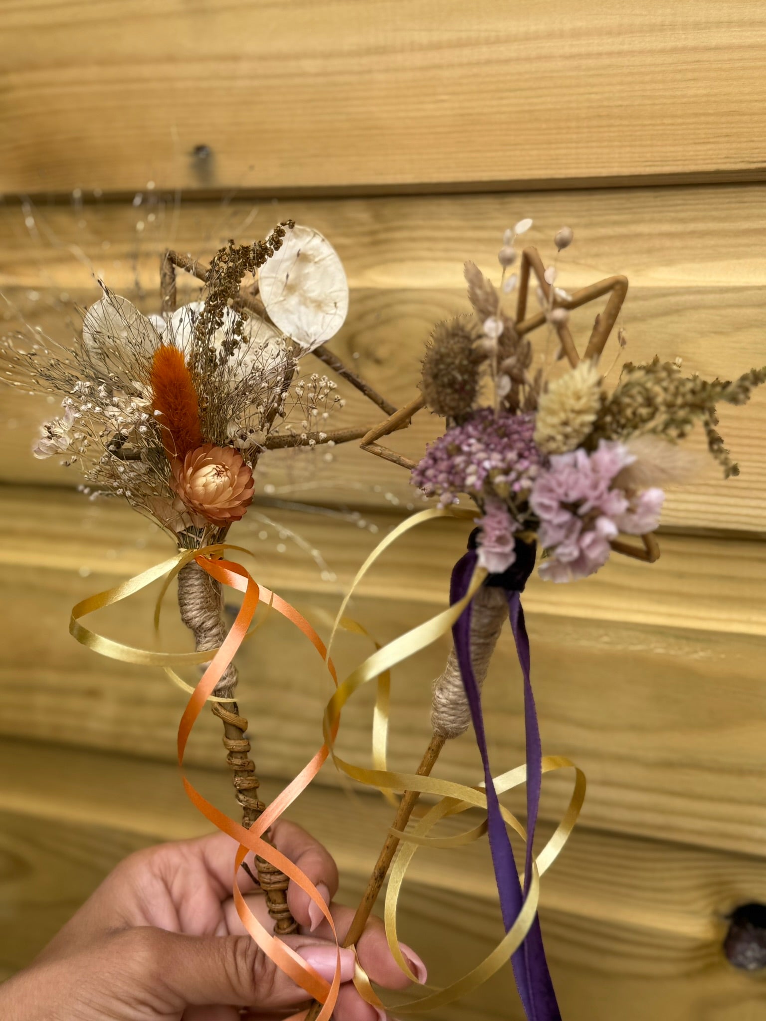 Dried Flower Star Wand